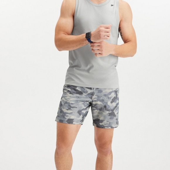 Grey Camo - Fabletics Fundamental Unlined Shorts - Picture 2 of 4